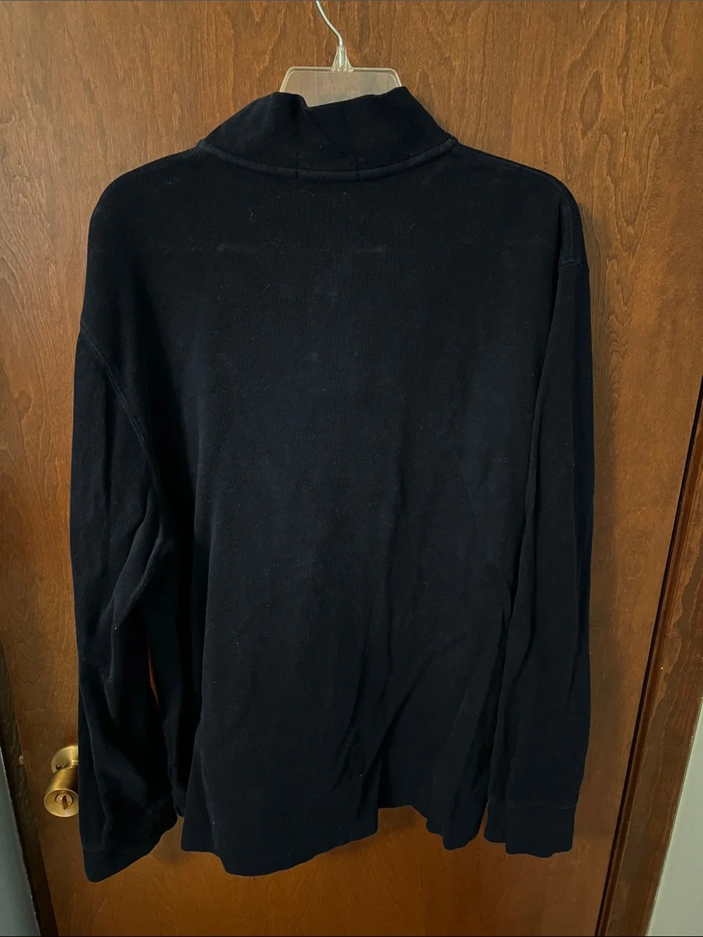 Polo Ralph Lauren Navy Quarter-Zip Sweater with Gold Pony XL